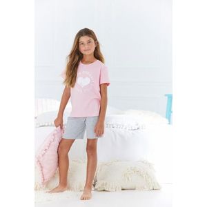 BUFFALO Pijamale gri amestecat / roz pal imagine