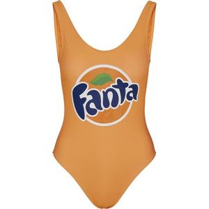 Merchcode Costum de baie întreg 'Fanta' portocaliu / bleumarin / alb / verde imagine