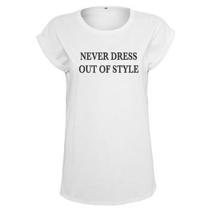 Merchcode Tricou 'Never Out Of Style' negru / alb imagine