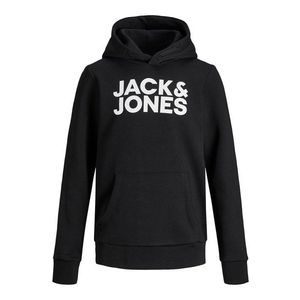 Jack & Jones Junior Bluză de molton negru / alb imagine