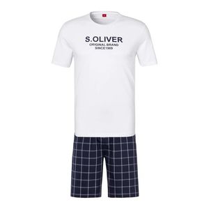 s.Oliver Pijama scurtă bleumarin / alb imagine