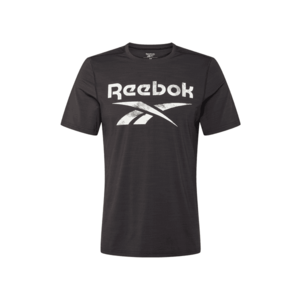 Reebok Sport Tricou funcțional negru / alb imagine