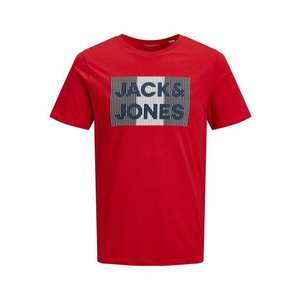 Jack & Jones Junior Tricou roși aprins / negru / alb / bleumarin imagine