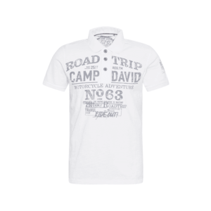 CAMP DAVID Tricou alb / gri imagine