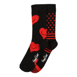 Happy Socks Șosete negru / alb / roși aprins imagine
