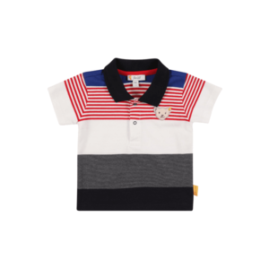 Steiff Collection Tricou 'Poloshirt' bleumarin / alb / negru / gri / roșu imagine