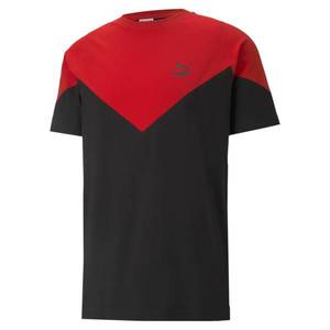 PUMA Tricou funcțional negru / roșu imagine