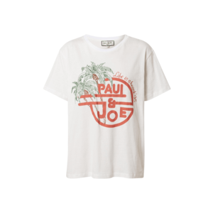 PAUL & JOE Tricou 'TAMBOURIN' alb / roșu pastel / verde imagine