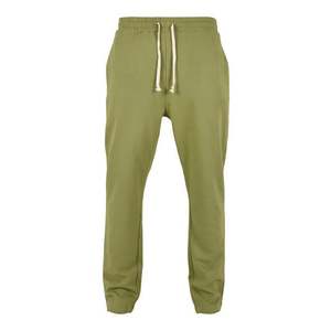 Urban Classics Pantaloni verde stuf / alb imagine
