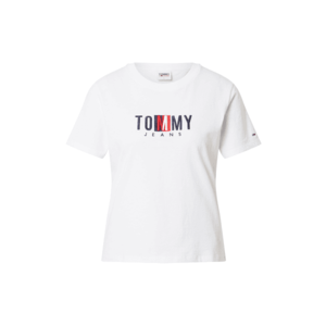 Tommy Jeans Tricou alb murdar / albastru închis / roșu imagine