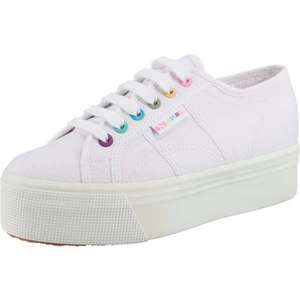 SUPERGA Sneaker low 'Rainbow' alb / roz / mov închis / galben / albastru aqua imagine
