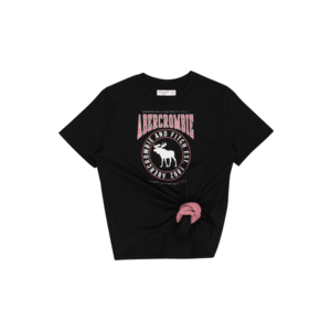 Abercrombie & Fitch Tricou negru / roz / alb imagine