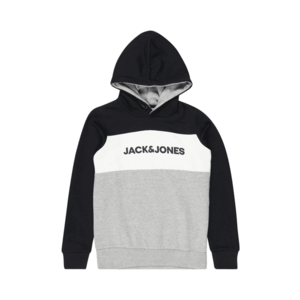 Jack & Jones Junior Bluză de molton bleumarin / gri amestecat / alb imagine