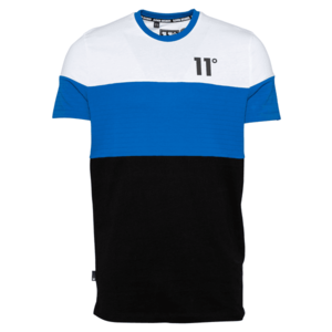 11 Degrees T-Shirt alb / negru / albastru regal imagine