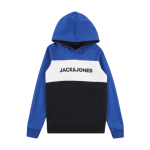 Jack & Jones Junior Bluză de molton albastru regal / alb / albastru noapte imagine