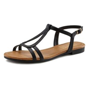 LASCANA Sandale cu baretă maro / negru imagine