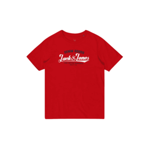 Jack & Jones Junior Tricou roșu / alb / albastru noapte imagine