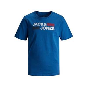 Jack & Jones Junior Tricou alb / albastru regal / roși aprins / negru imagine