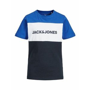 Jack & Jones Junior Tricou alb / albastru regal / albastru noapte imagine