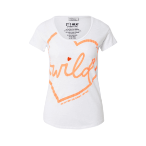 Grace T-Shirt 'WILD' alb / portocaliu imagine