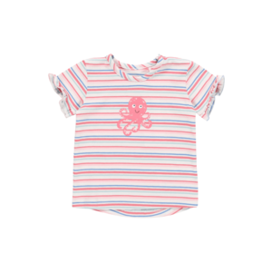 ESPRIT T-Shirt alb / roz / albastru fumuriu / rosé imagine