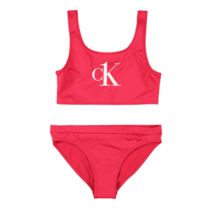 Calvin Klein Swimwear Costum de baie două piese roz / alb imagine