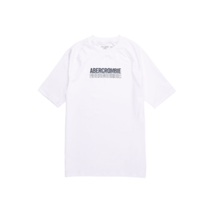 Abercrombie & Fitch Tricou alb / negru imagine