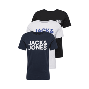 JACK & JONES Tricou albastru / bleumarin / negru / alb imagine