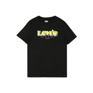 LEVI'S Tricou negru / alb / galben imagine
