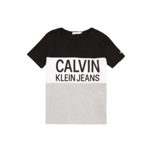 Calvin Klein Jeans Tricou negru / gri / alb imagine