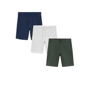 MANGO KIDS Shorts bleumarin / gri amestecat / verde închis imagine