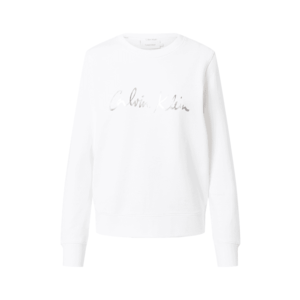 Calvin Klein Bluză de molton alb / argintiu imagine