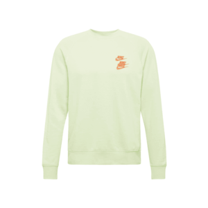 Nike Sportswear Bluză de molton verde pastel / portocaliu imagine