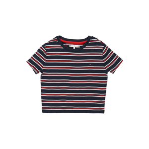 TOMMY HILFIGER T-Shirt bleumarin / alb / roșu imagine