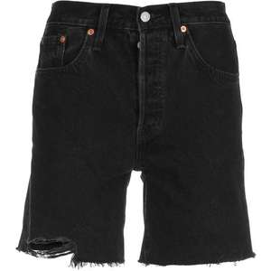 LEVI'S Jeans '501® MID THIGH SHORT BLACKS' maro / roșu / negru / alb imagine