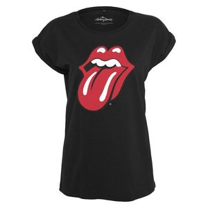 Merchcode Tricou 'Rolling Stones Tongue' negru / roșu / alb imagine