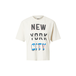 Tommy Jeans Tricou 'NEW YORK CITY' crem / negru / albastru / roz pal imagine