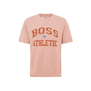 BOSS Casual Tricou 'Russell Athletic' roz pal / portocaliu homar / turcoaz / roz pitaya imagine