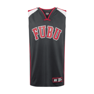 FUBU Tricou 'College' negru / roșu / alb imagine