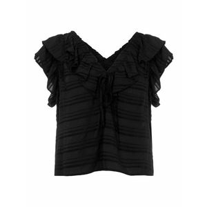 OBJECT Bluză 'RAFIA' negru / negru amestecat imagine
