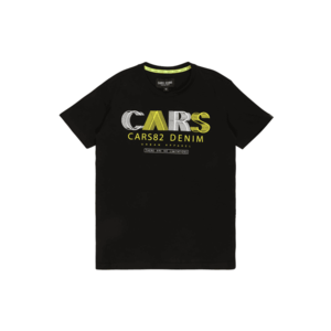 Cars Jeans Tricou 'Wander' negru / galben / alb imagine