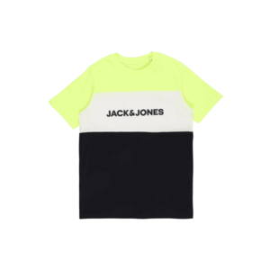 Jack & Jones Junior Tricou 'JJENeon' galben / negru / alb imagine