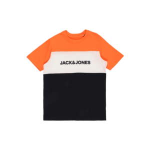Jack & Jones Junior Tricou 'JJENeon' portocaliu neon / alb / negru imagine