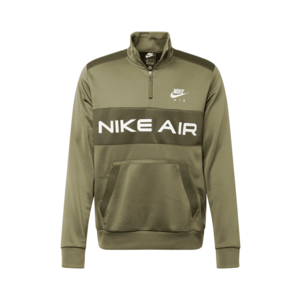 Nike Sportswear Bluză de molton oliv / alb / kaki imagine