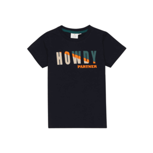 The New T-Shirt 'TRISTAN' albastru noapte / albastru pastel / portocaliu închis / alb kitt imagine