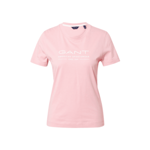 GANT Tricou roz / alb imagine