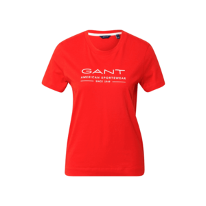 GANT Tricou alb / roșu imagine