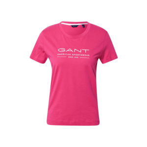 GANT Tricou alb / roz imagine