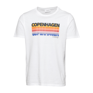 Lindbergh Tricou 'Copenhagen' alb / albastru închis / galben / portocaliu imagine