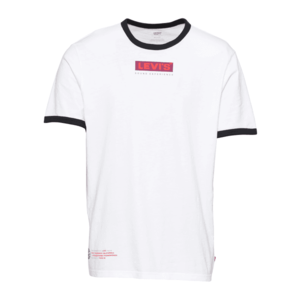 LEVI'S Tricou alb / negru / roșu / mov zmeură imagine